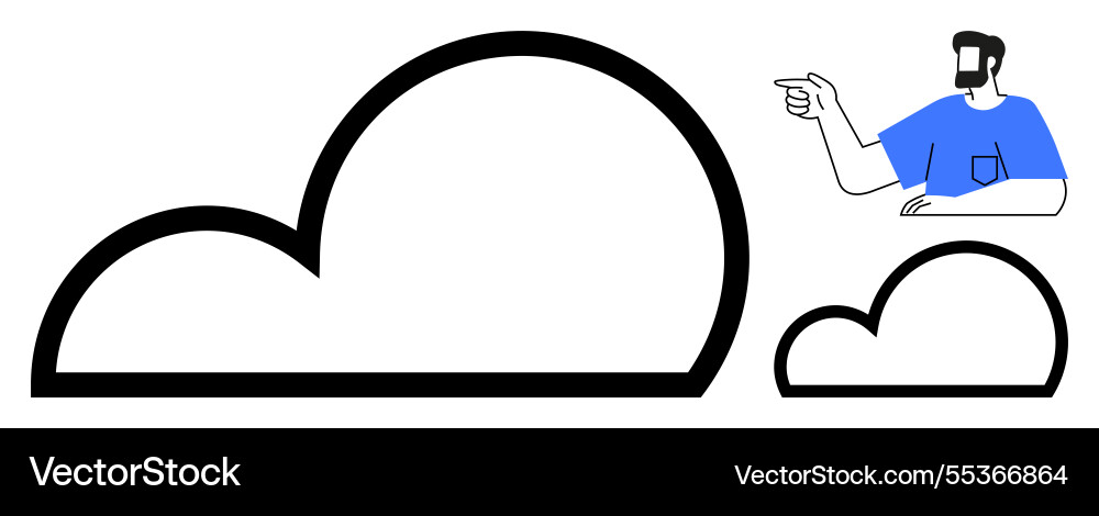 Conceptual cloud storage representation Vector Image
