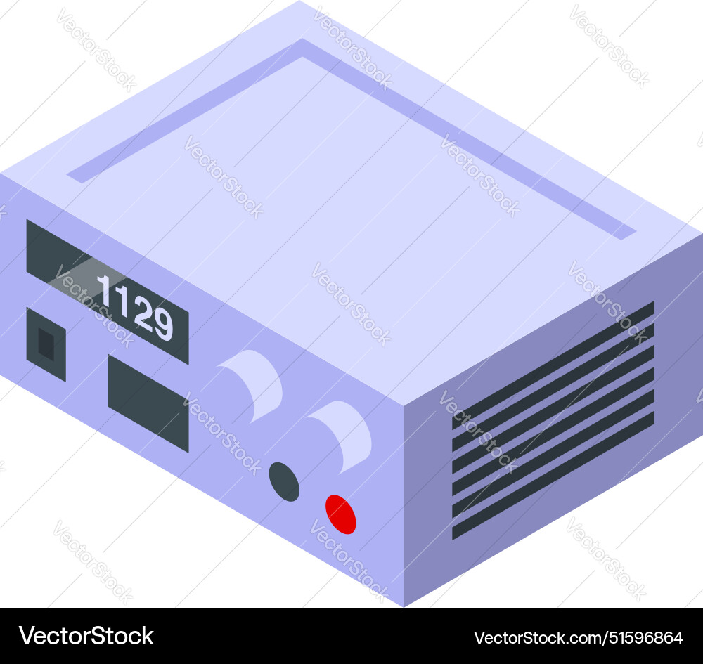 Digital power supply unit showing voltage value Digital power supply unit showing voltage value vector image