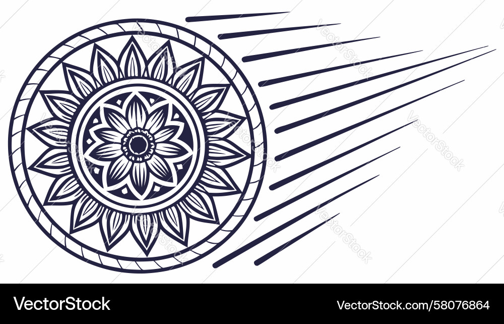 Dynamic Sunburst with Abstract Rays Vector Image