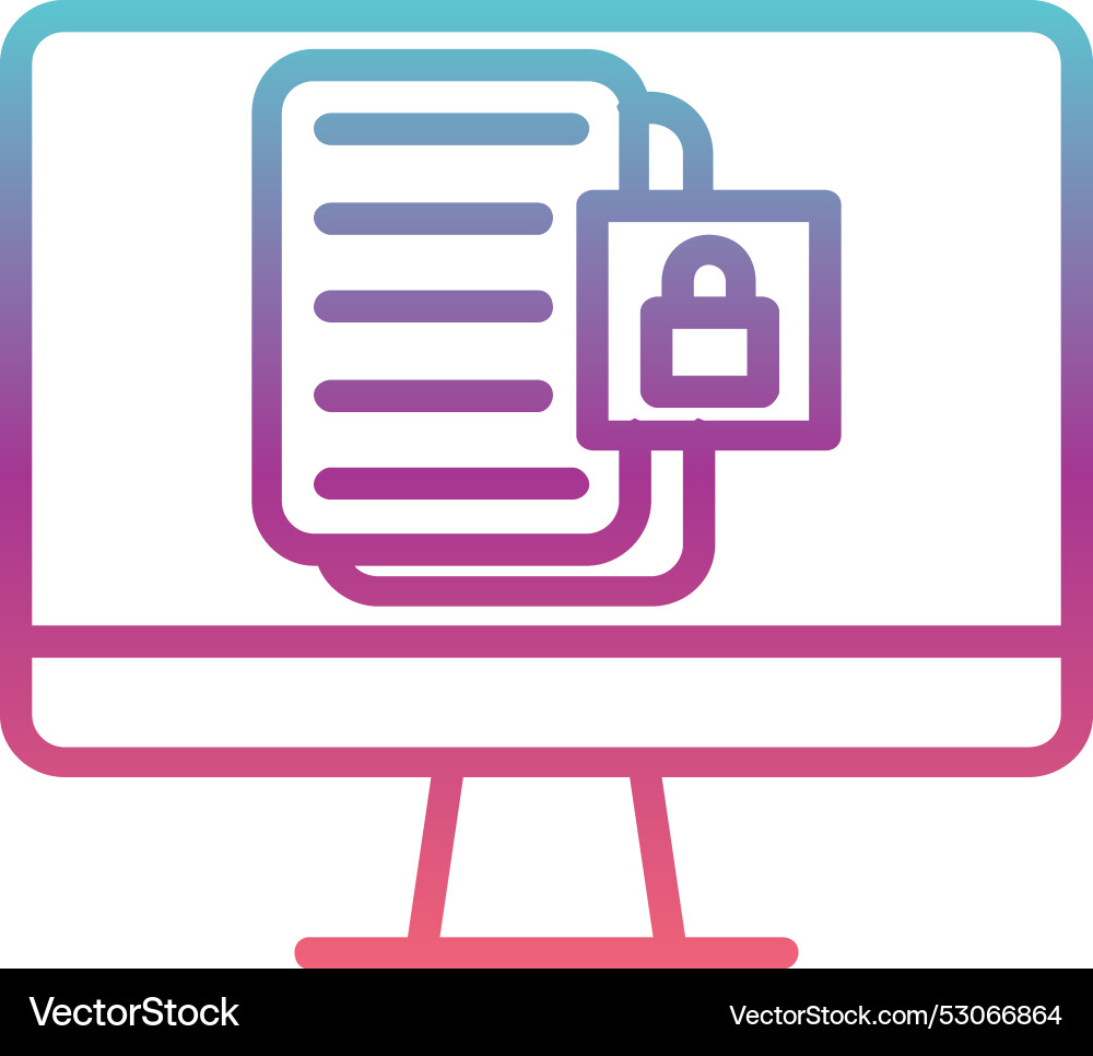 Files line gradient design vector image