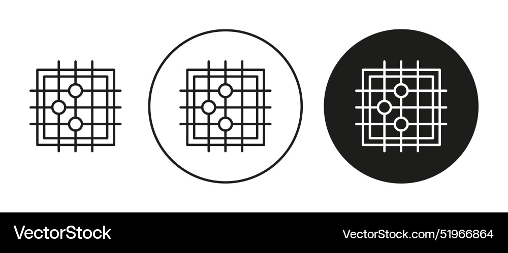 Go game linear art icon set mark for web Go game linear art icon set mark for web Vector Image
