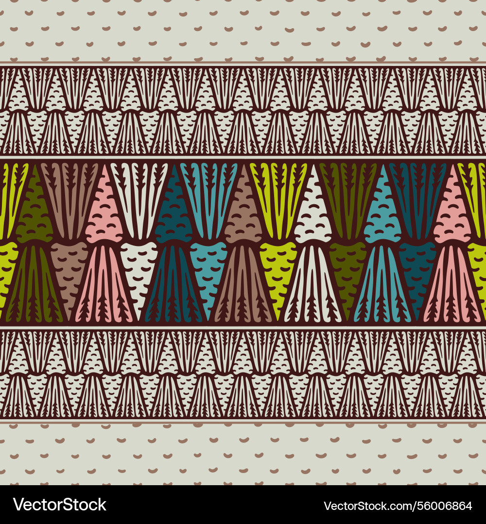 Seamless border pattern with colourful carrots Seamless border pattern with colourful carrots vector image