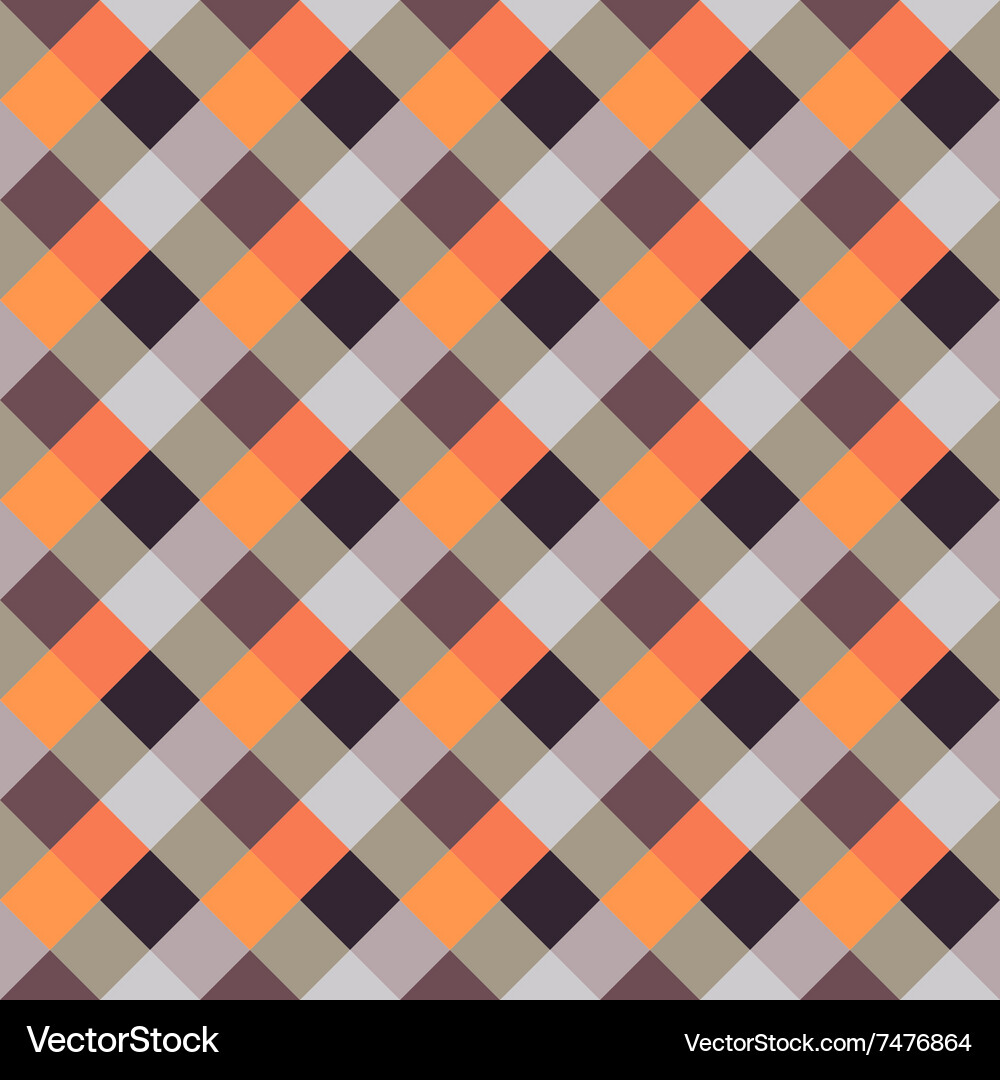 Seamless geometric checked pattern diagonal Vector Image
