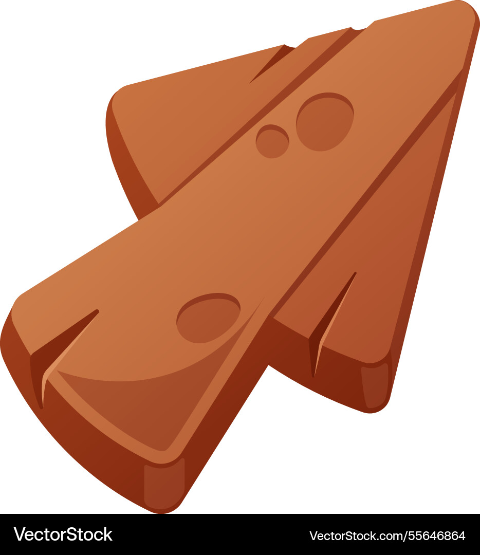 Wooden game cursor pointer Vector Image