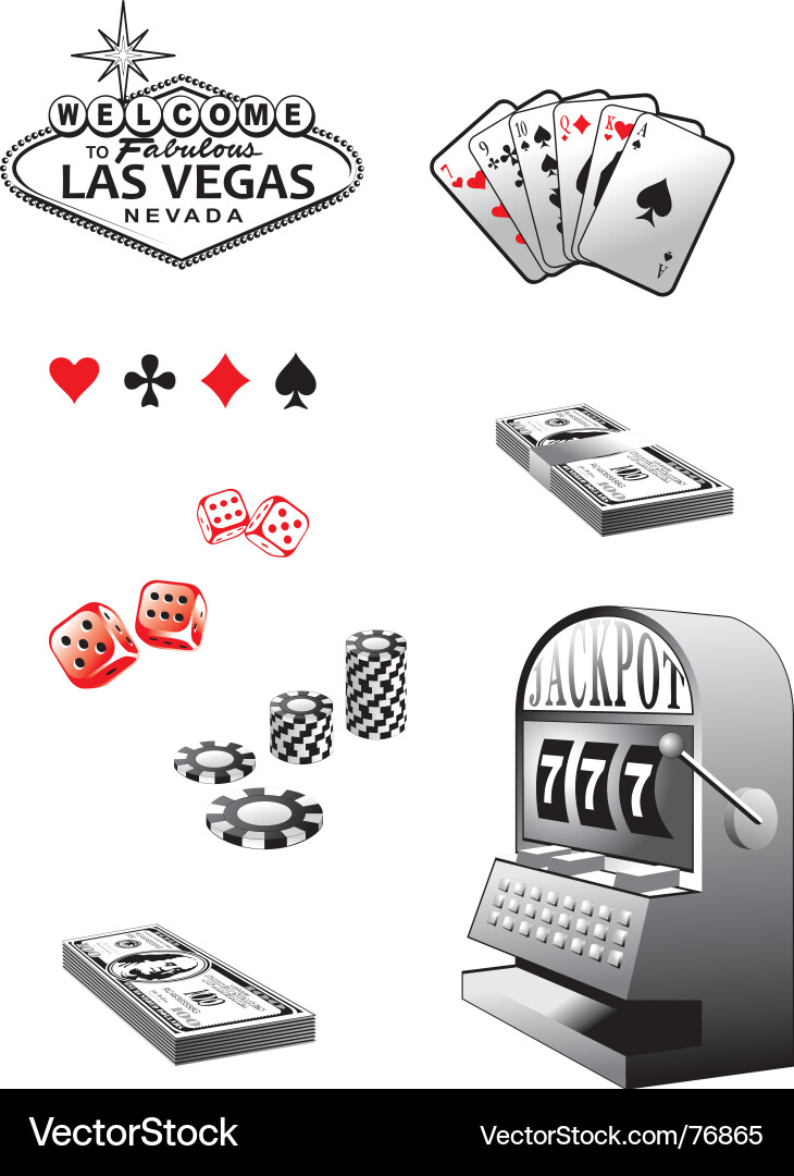 Casino elements set Royalty Free Vector Image - VectorStock
