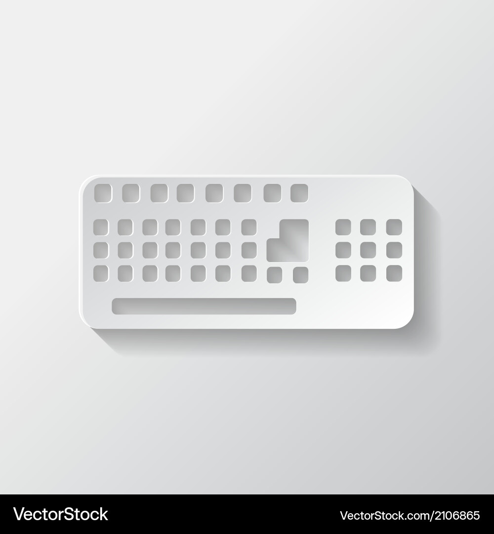 Computer keyboard web icon Vector Image