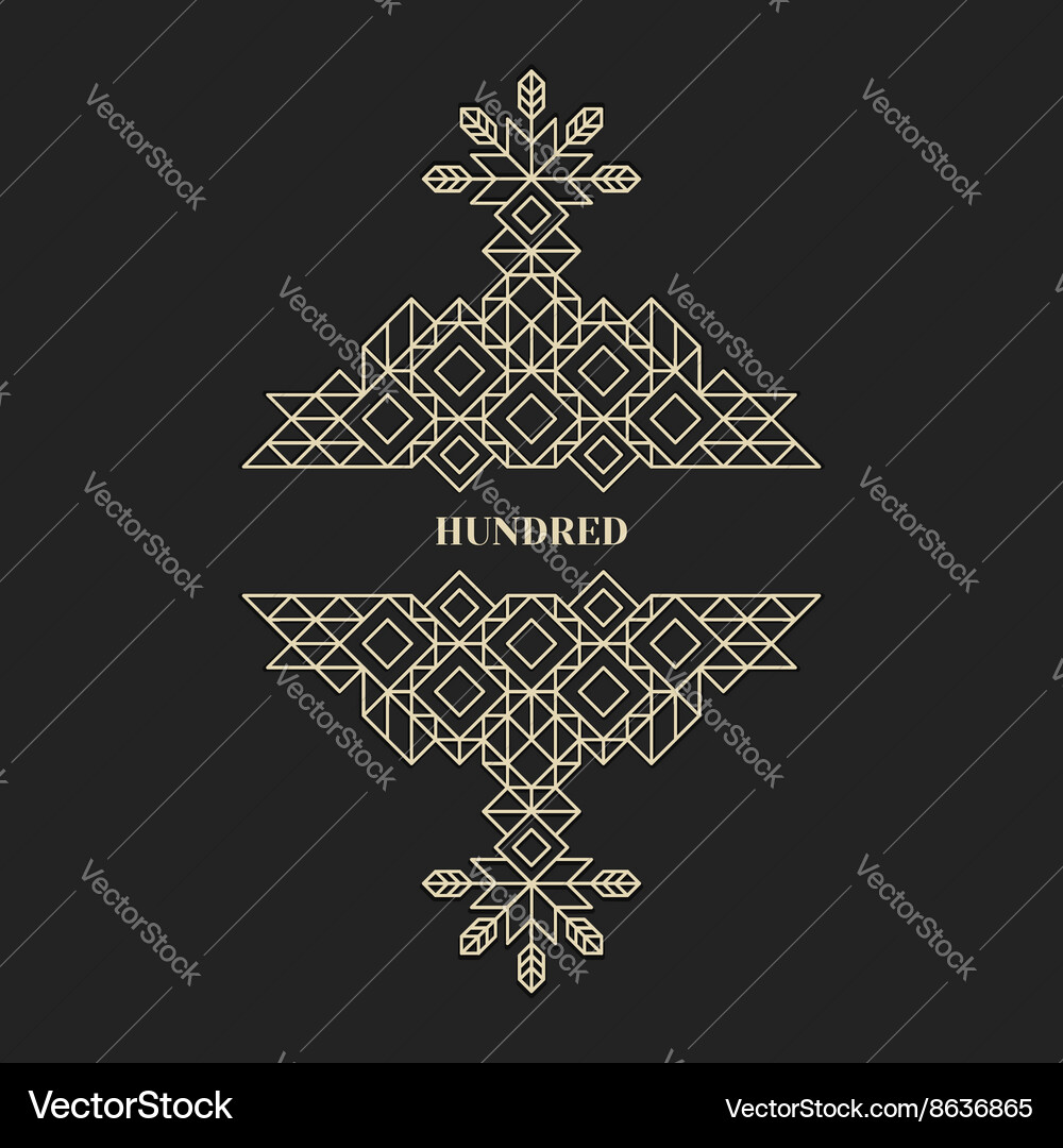 Decorative design element in retro style Vector Image