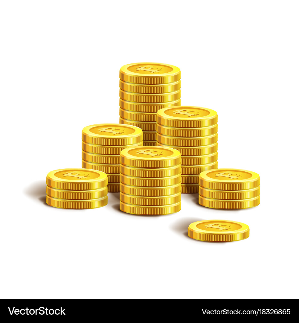 Bitcoin pile Vector Images & Graphics for Commercial Use | VectorStock