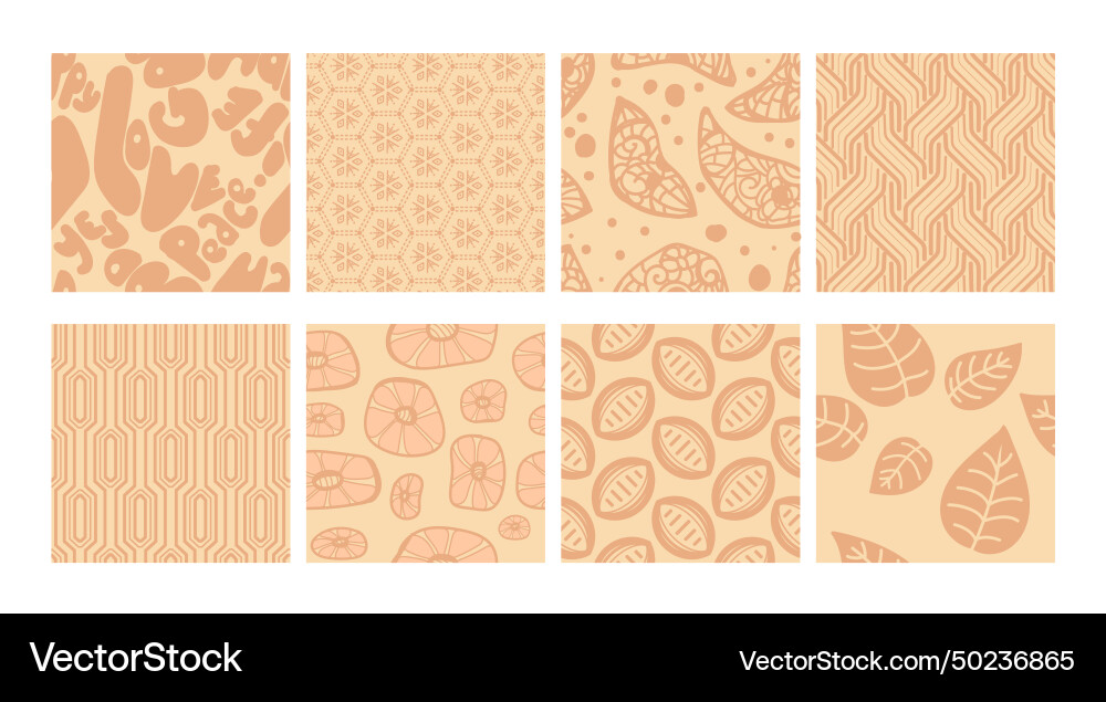 Modern line boho seamless patterns brush shape Modern line boho seamless patterns brush shape vector image