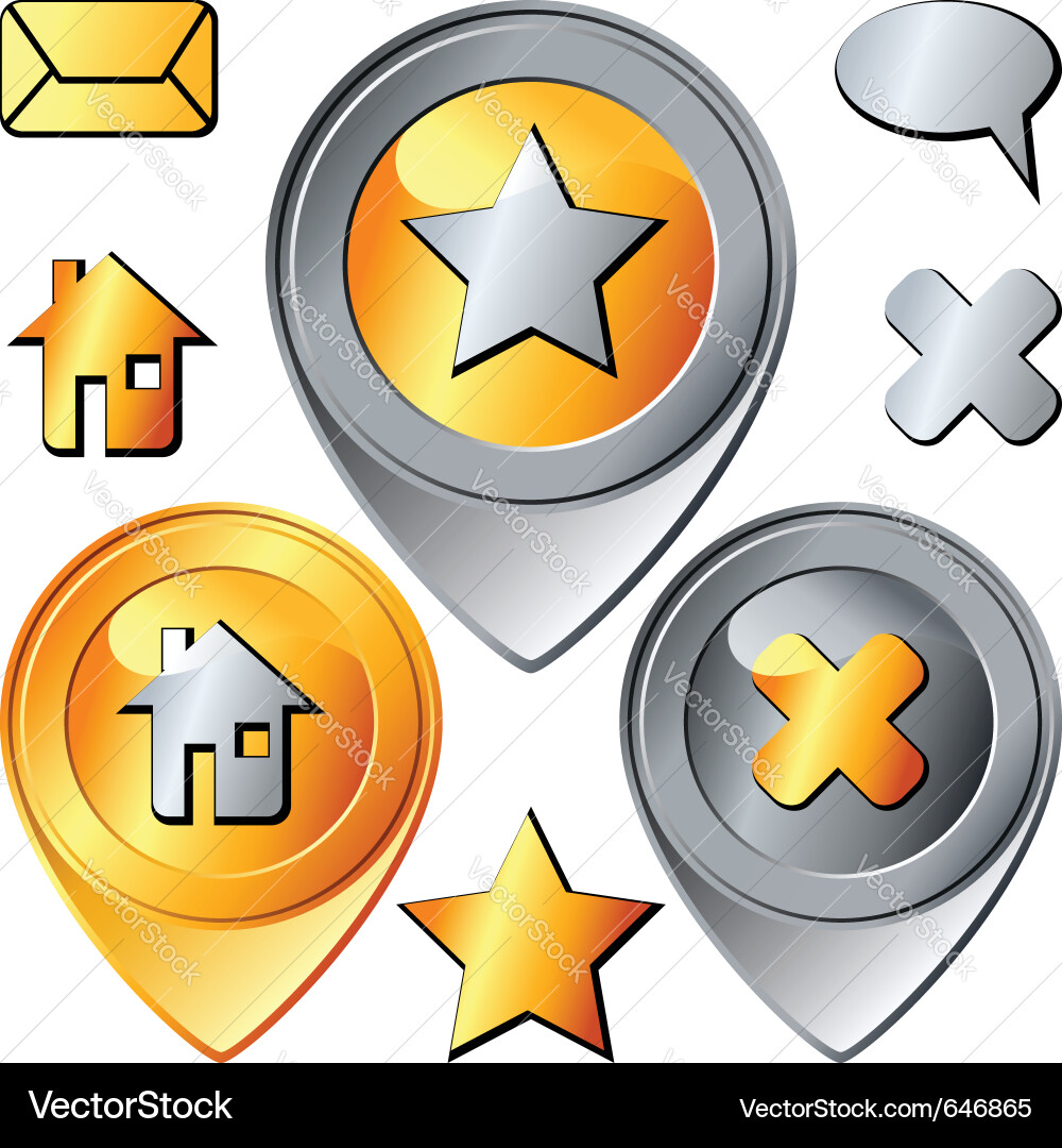 Pin pointers Vector Image