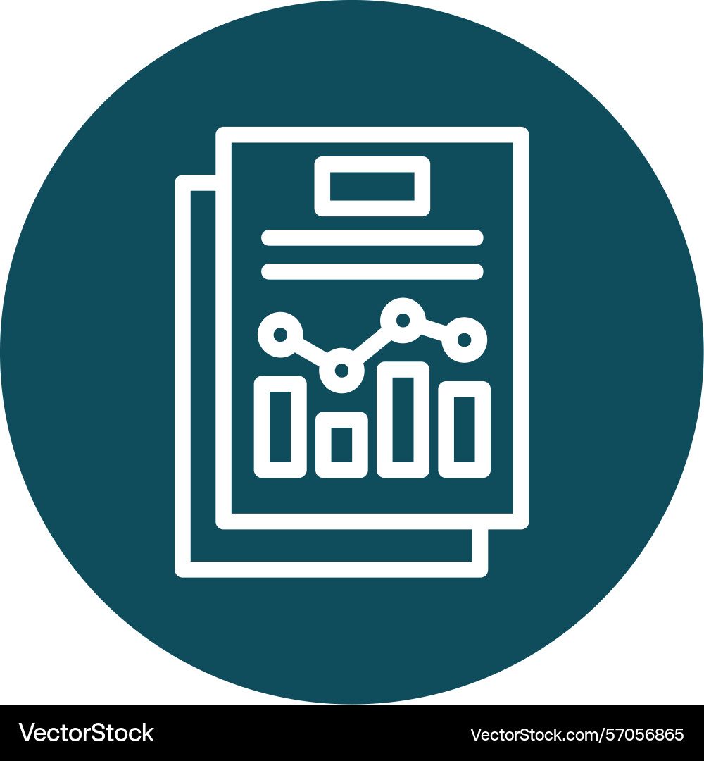 Report line circle style icon design Vector Image