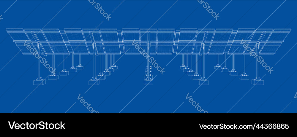 Solar panel field Royalty Free Vector Image - VectorStock