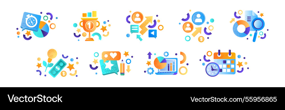 Web design and business marketing object item Web design and business marketing object item vector image