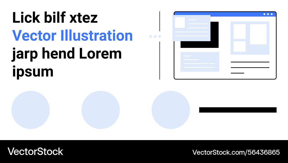 Website design layout featuring text elements Website design layout featuring text elements vector image