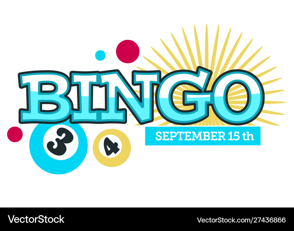 Bingo game event logo and banner with dates Bingo game event logo and banner with dates vector image