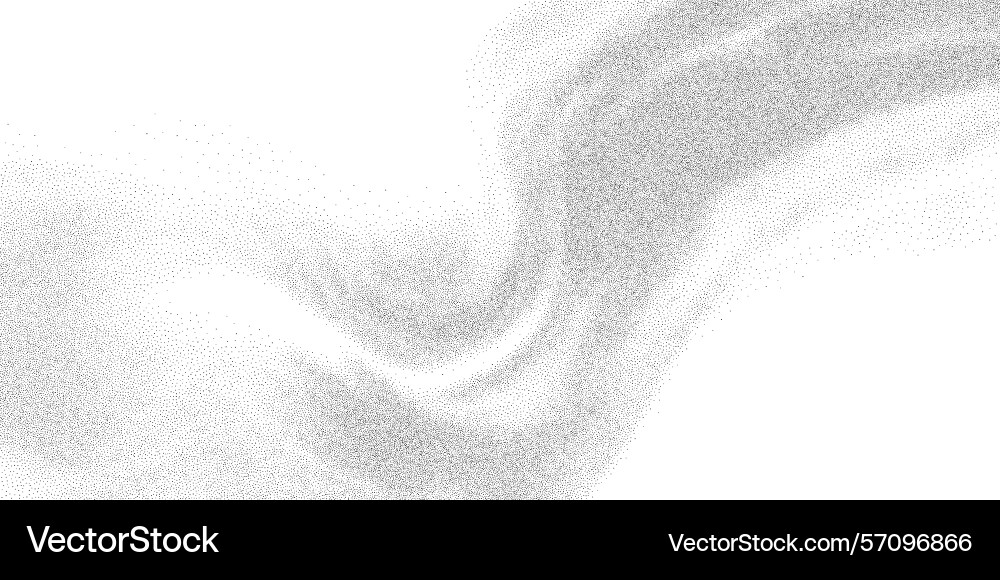 Curved grain swirl in particle gradient Curved grain swirl in particle gradient vector image