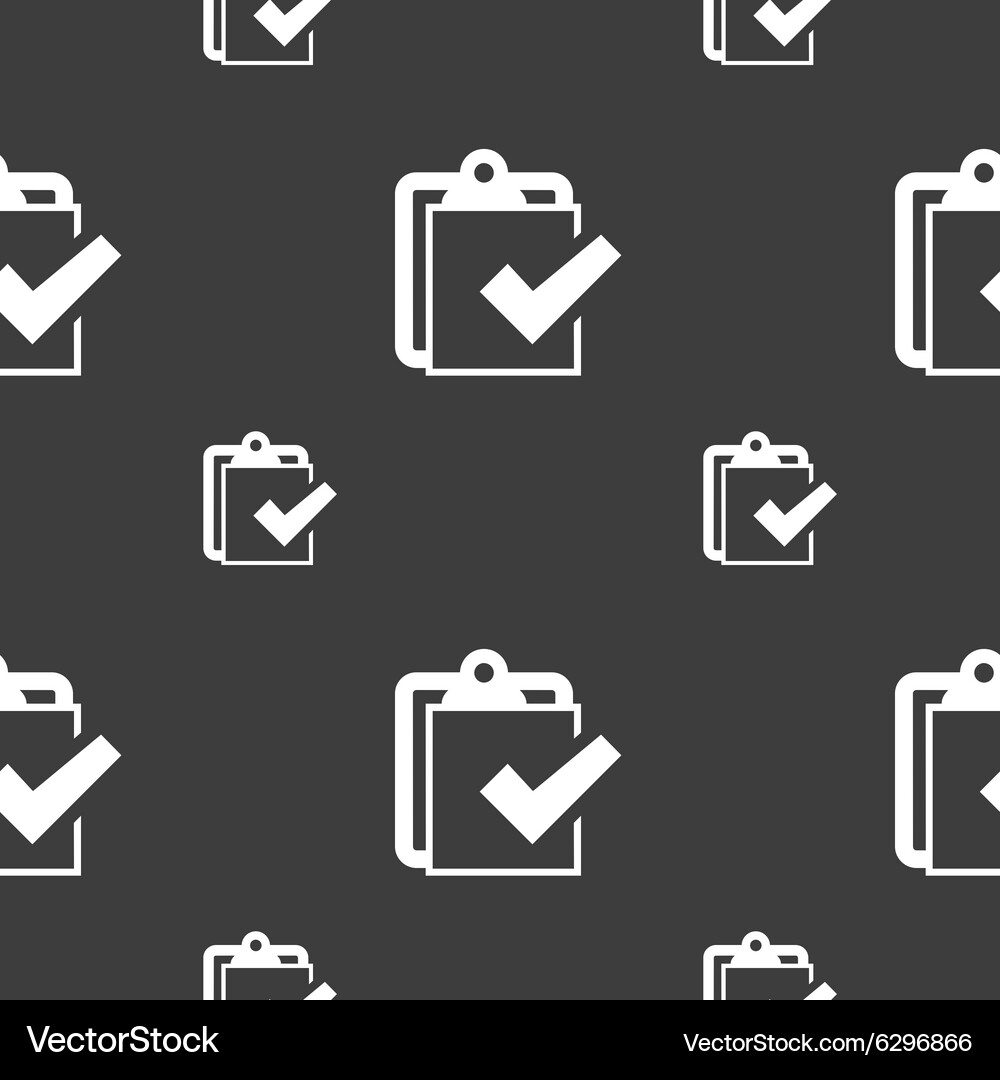 Edit document sign icon seamless pattern on a gray Vector Image