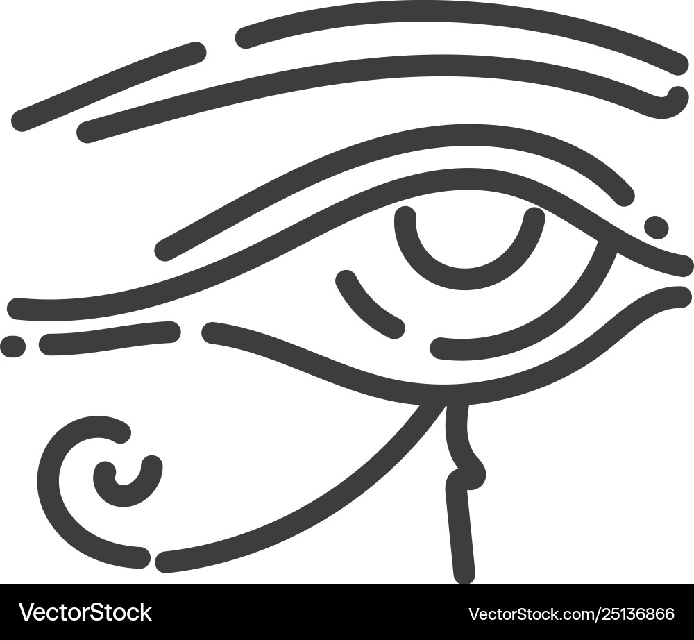 Eye of Ra Flat Icon - Ancient Egypt Vector Image