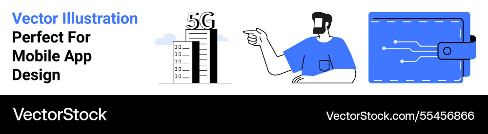 Mobile connectivity user interaction and digital Mobile connectivity user interaction and digital vector image