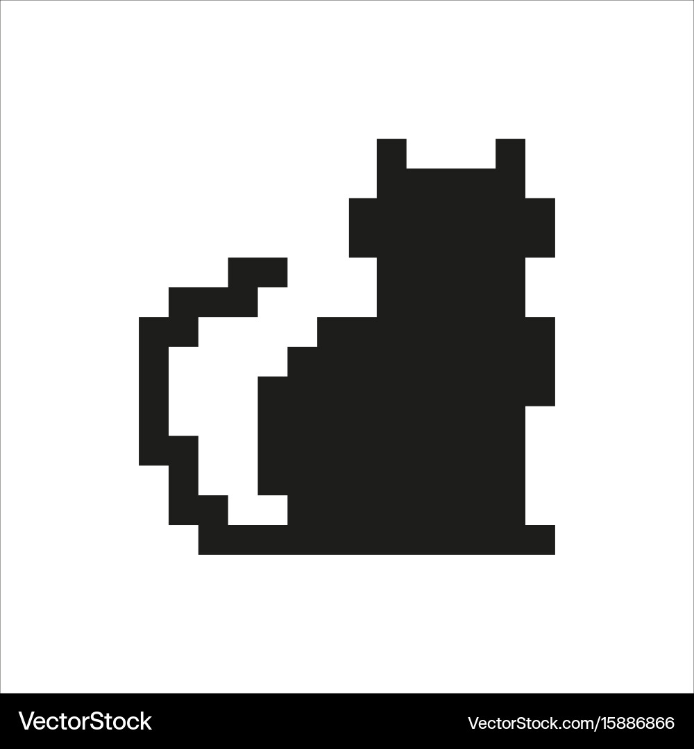 Pixel Cat Icon vector image