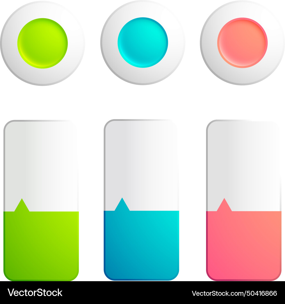 Set of buttons and strips collection Set of buttons and strips collection vector image