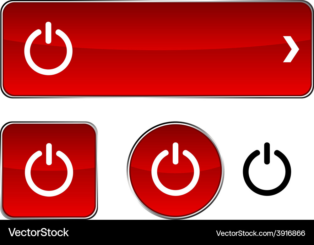 Switch button set Vector Image