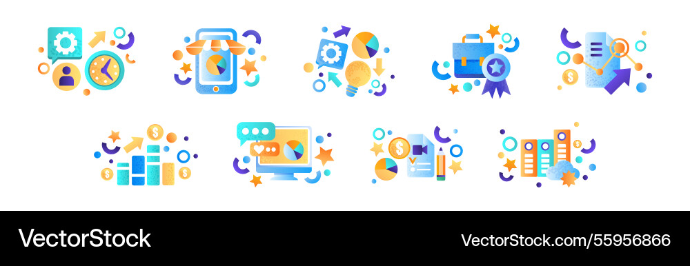 Web design and business marketing object item Web design and business marketing object item vector image