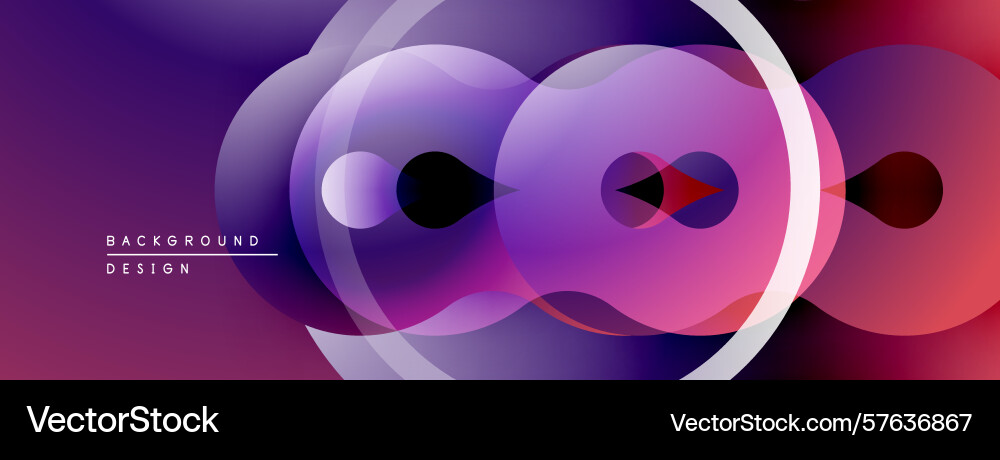 Abstract purple design features overlapping Vector Image