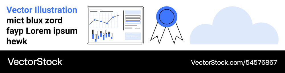 Analytics dashboard with data graphs achievement Analytics dashboard with data graphs achievement vector image