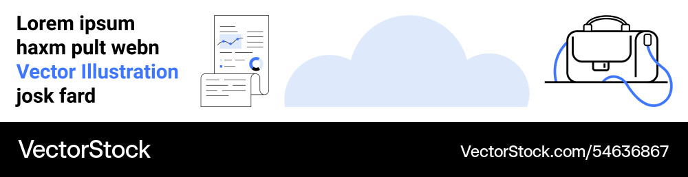 Cloud computing concept with documents and vr Cloud computing concept with documents and vr vector image