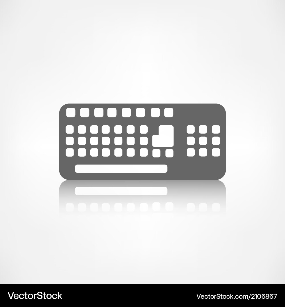 Computer keyboard web icon vector image