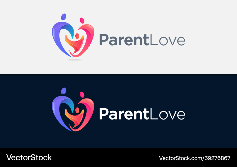 Family Love Logo Concept Vector Image