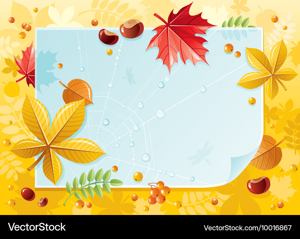 Macro autumn forest pattern Vector Image