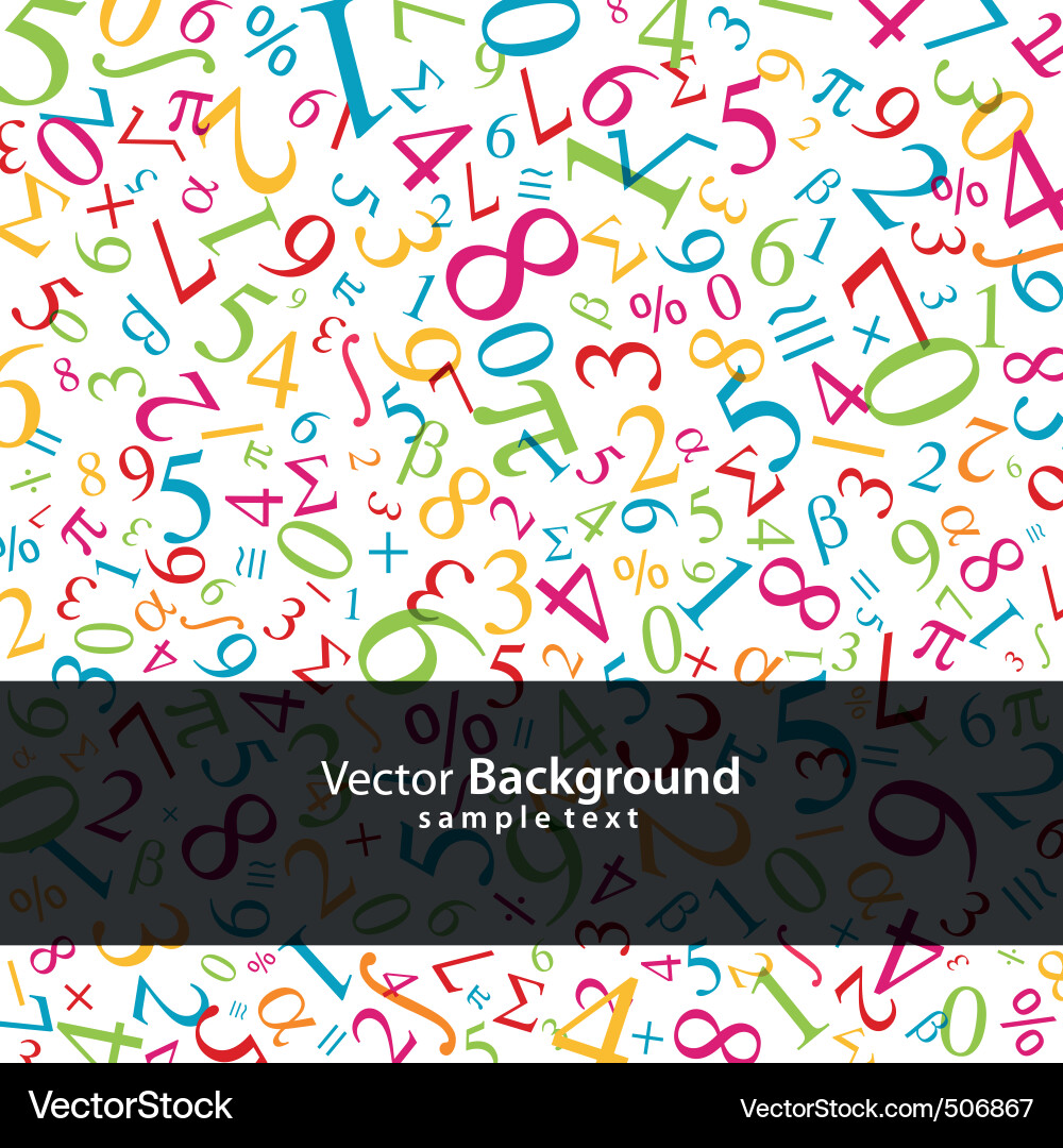 Mathematical Number Background Vector Image