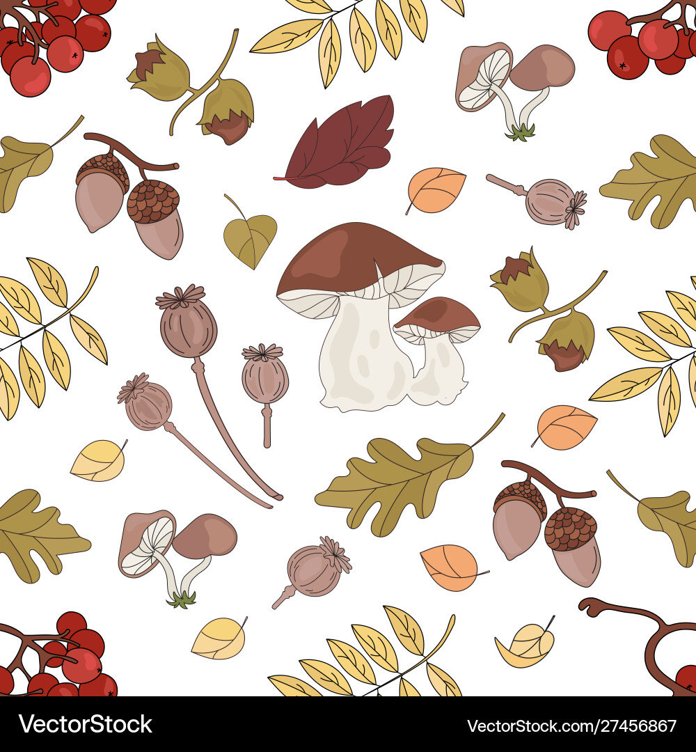 Nut Landschaft Herbst Natur nahtloses Muster Nut Landschaft Herbst Natur nahtloses Muster vektorbild