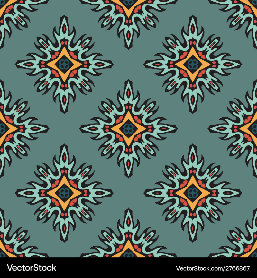 Seamless abstract tiled pattern Vector Image