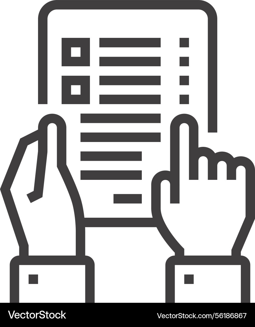 Study program flat line web icon Study program flat line web icon vector image