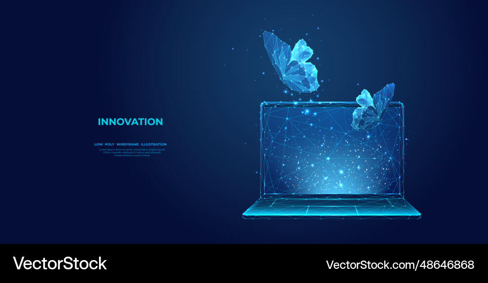 Abstract butterflies hologram flutter over Abstract butterflies hologram flutter over vector image