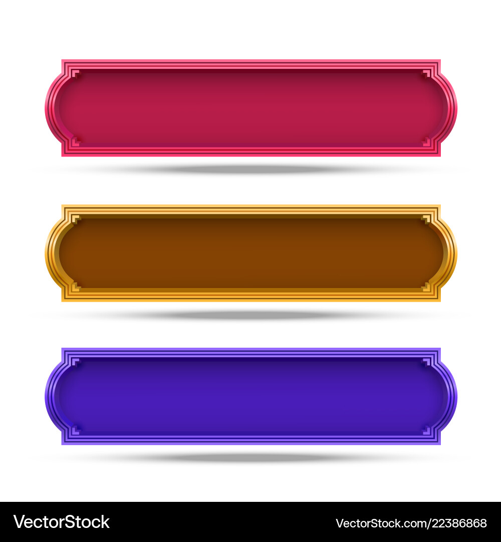 Colorful Frame Set - Modern Abstract Shapes vector image