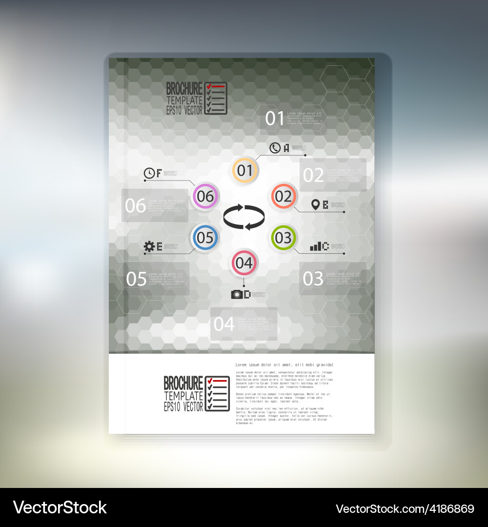 Abstract hexagonal infographic pattern brochure Vector Image
