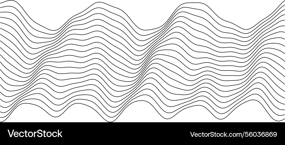 Abstract wave pattern featuring geometric curves vector image