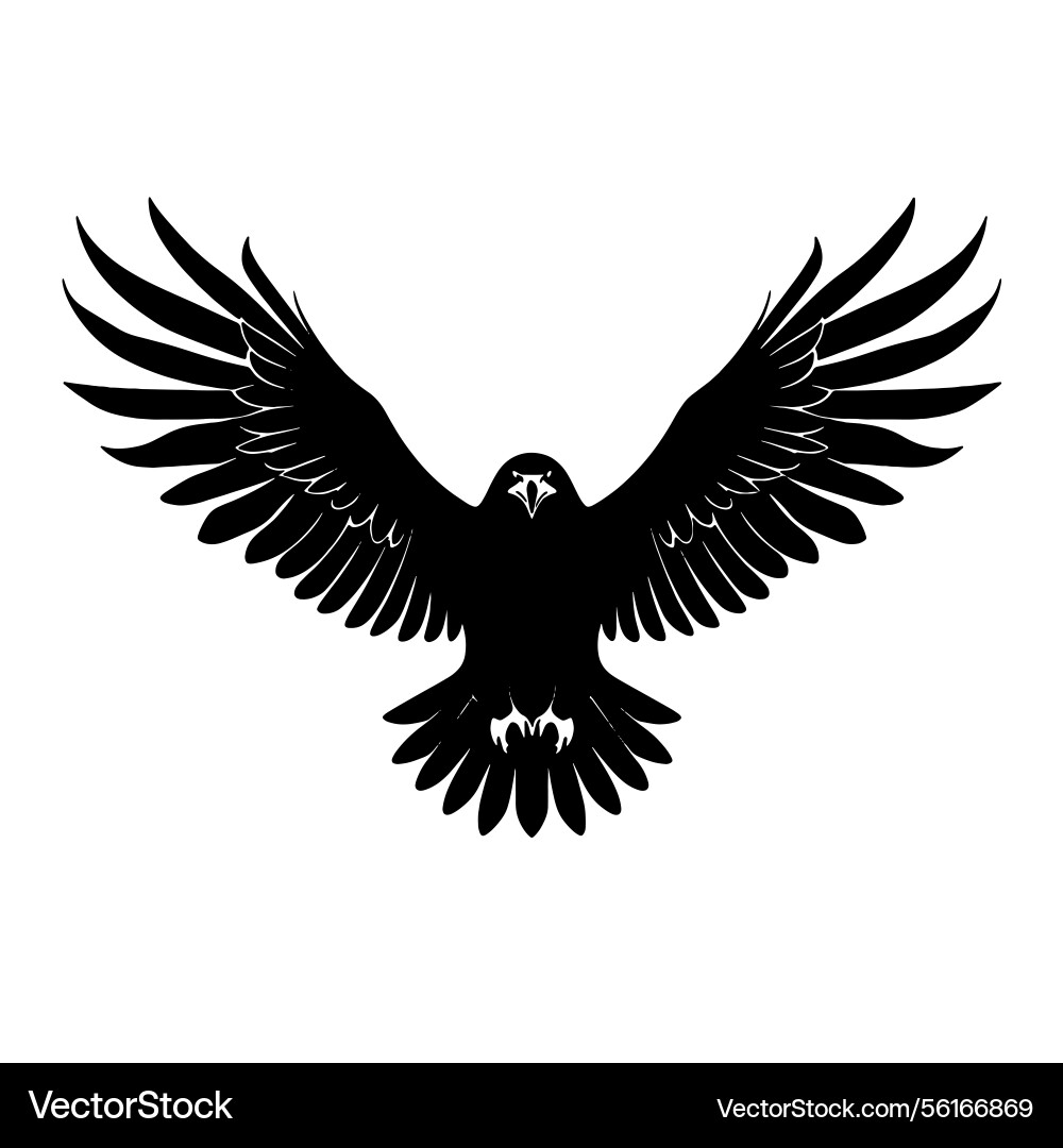 Eagle silhouette isolated on transparent Eagle silhouette isolated on transparent vector image