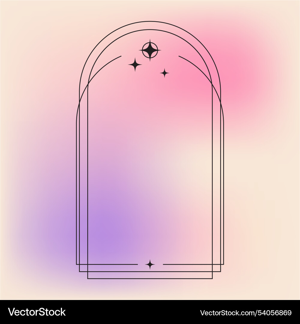 Flat design minimalist linear frame with fluid Flat design minimalist linear frame with fluid vector image