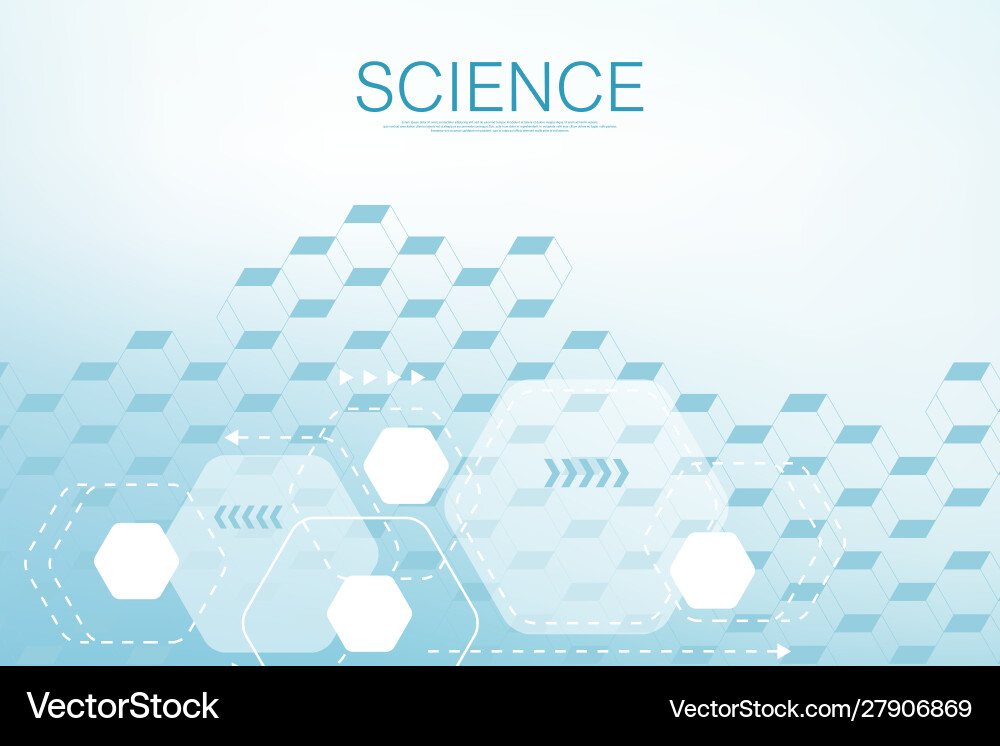 Hexagonal Abstract Science Background vector image