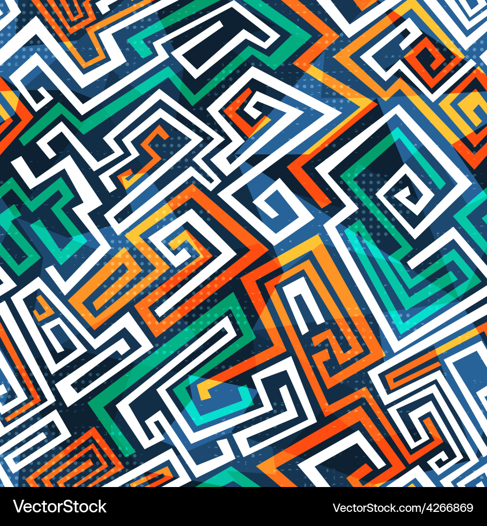 Intricate Maze Pattern vector image