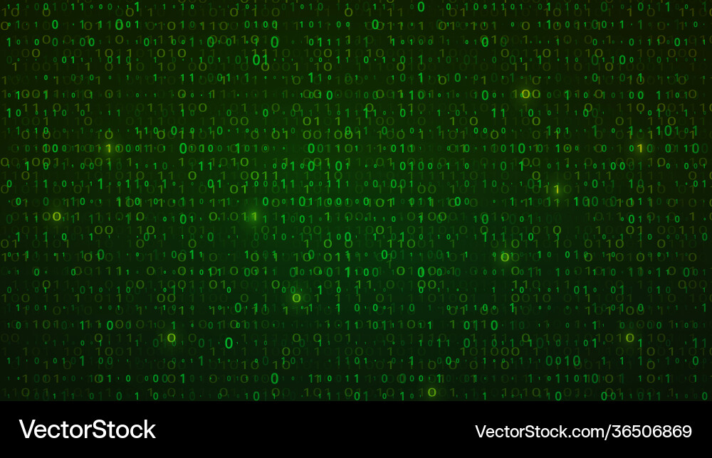 Matrix digital binary code background hacking Vector Image
