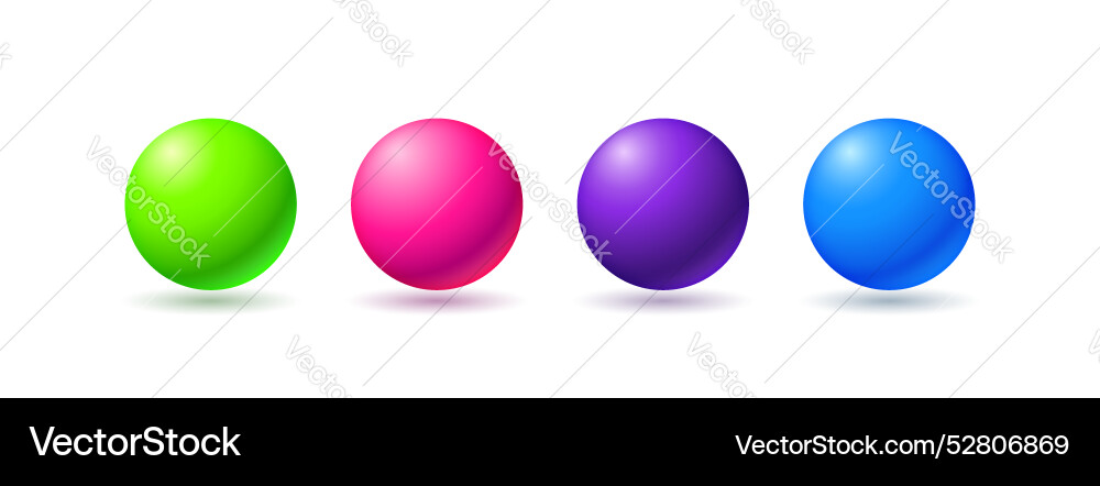 Set of brignt colored balls in the style y2k Set of brignt colored balls in the style y2k Vector Image