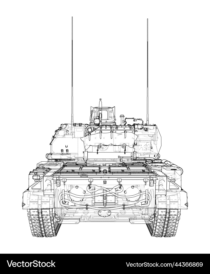 Tank rendering of 3d Tank rendering of 3d Vector Image