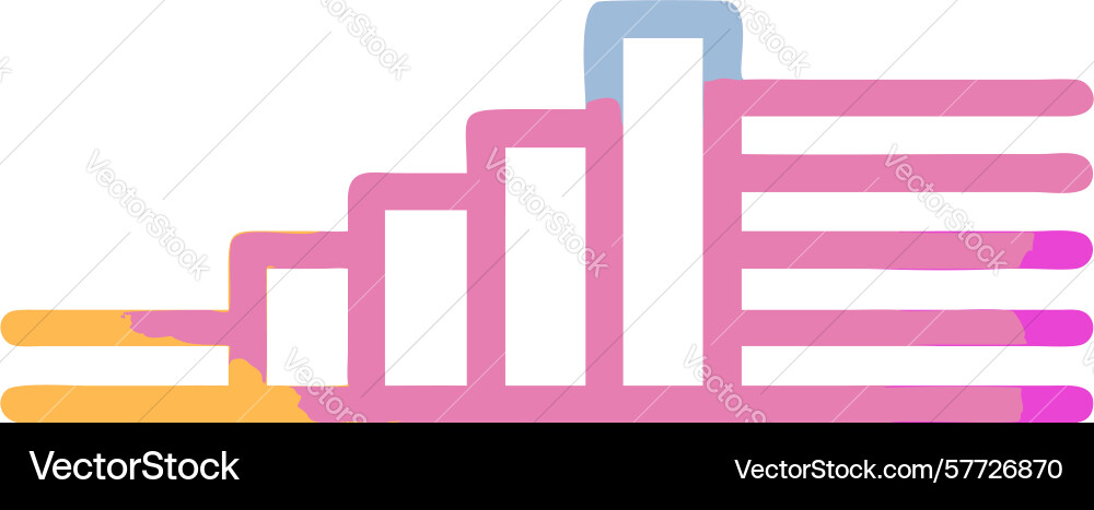Abstract colorful progress bars dynamic data vector image