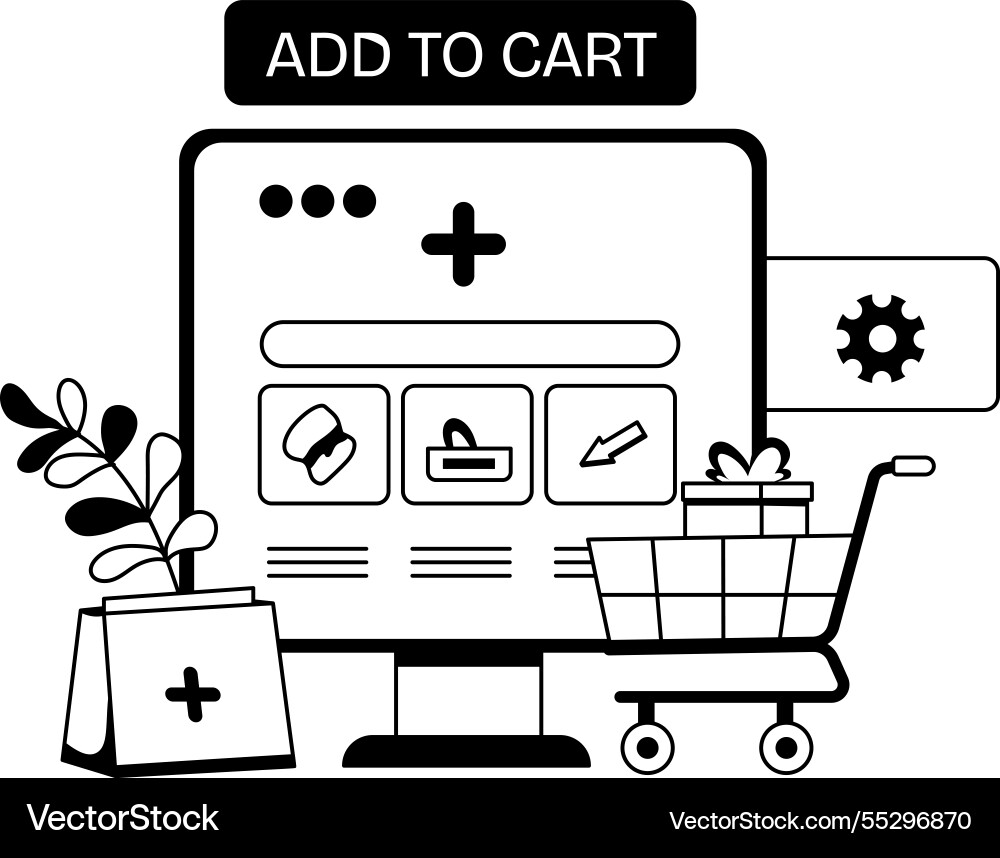 Add to cart vector image